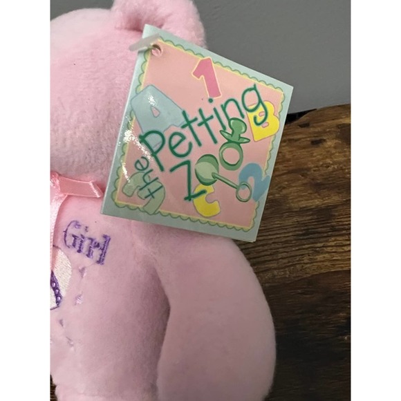 Petting Zoo Pink It's A Girl Teddy Bear Bean Bag‎ Plush - Picture 3 of 5
